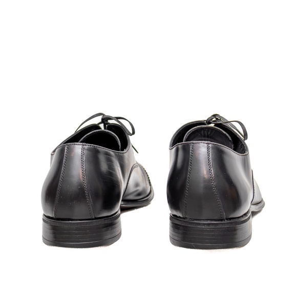 Salvatore Ferragamo Black Leather Cap-Toe Oxfords – Men’s Size US 9.5D - Picture 8 of 13